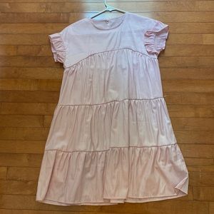 Light pink ruffle dress